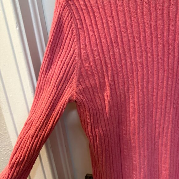 Talbots Pink Ribbed Turtleneck Women's sweater-Size Large - Picture 4 of 5